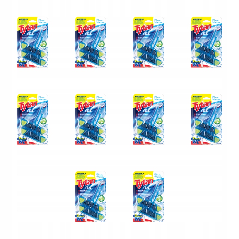 Čtyřfunkční přívěsek na zbarvení vody Tytan Blue Water Limetka 2x40g X10