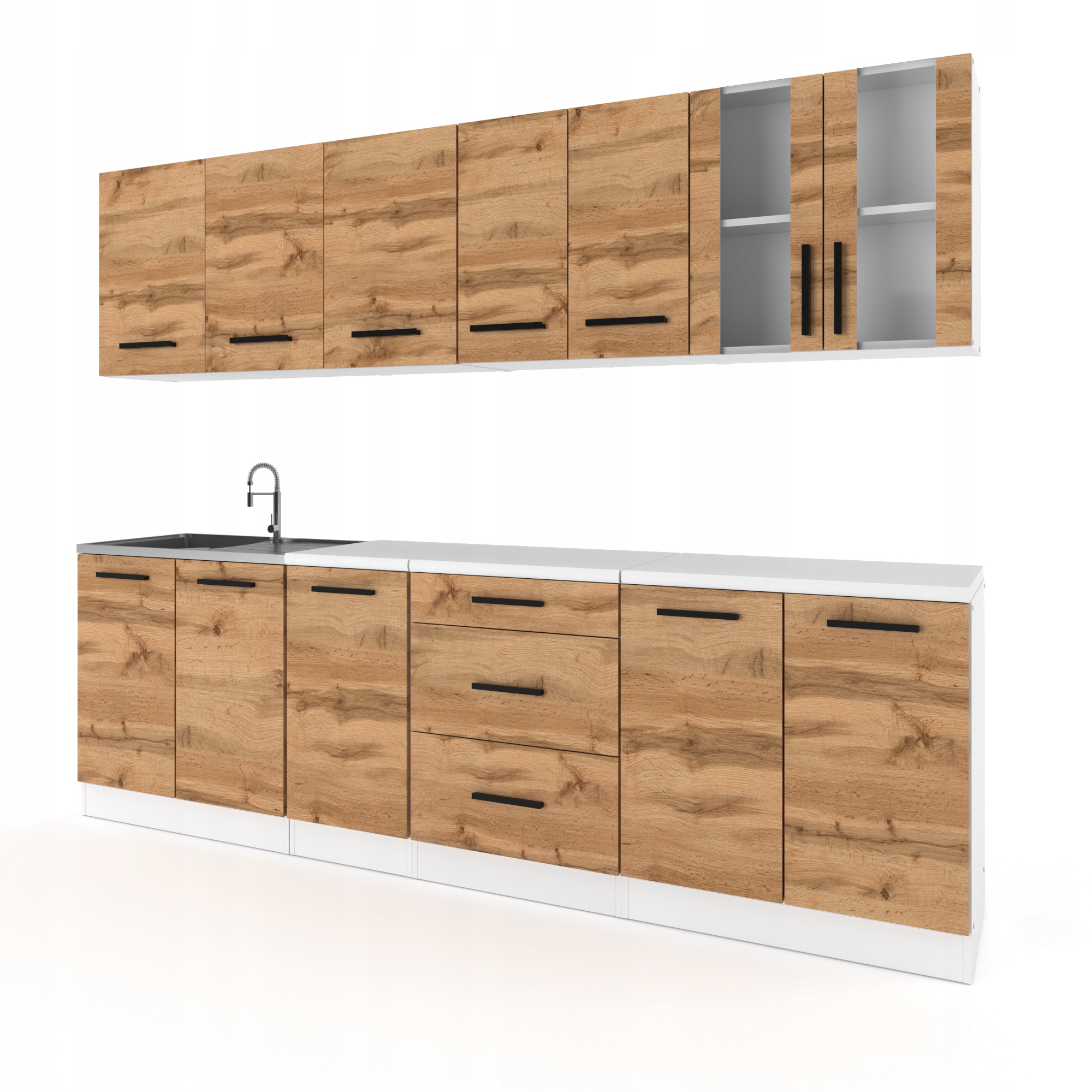 Meble kuchenne Zestaw mebli kuchennych Kuchnia REMO 2.6 m RÓŻNE KOLORY Kolor frontów szafek wiszących inny kolor