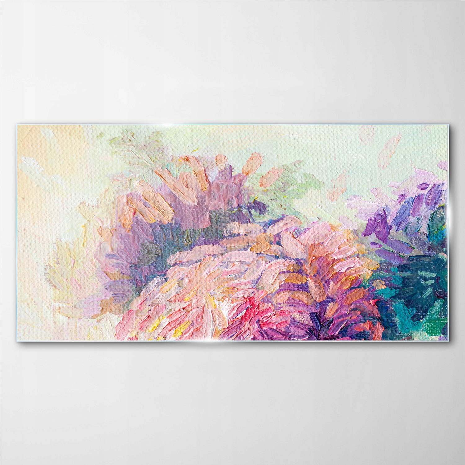 

Obraz szklany na ścianę Malarstwo kwiaty 140x70 cm