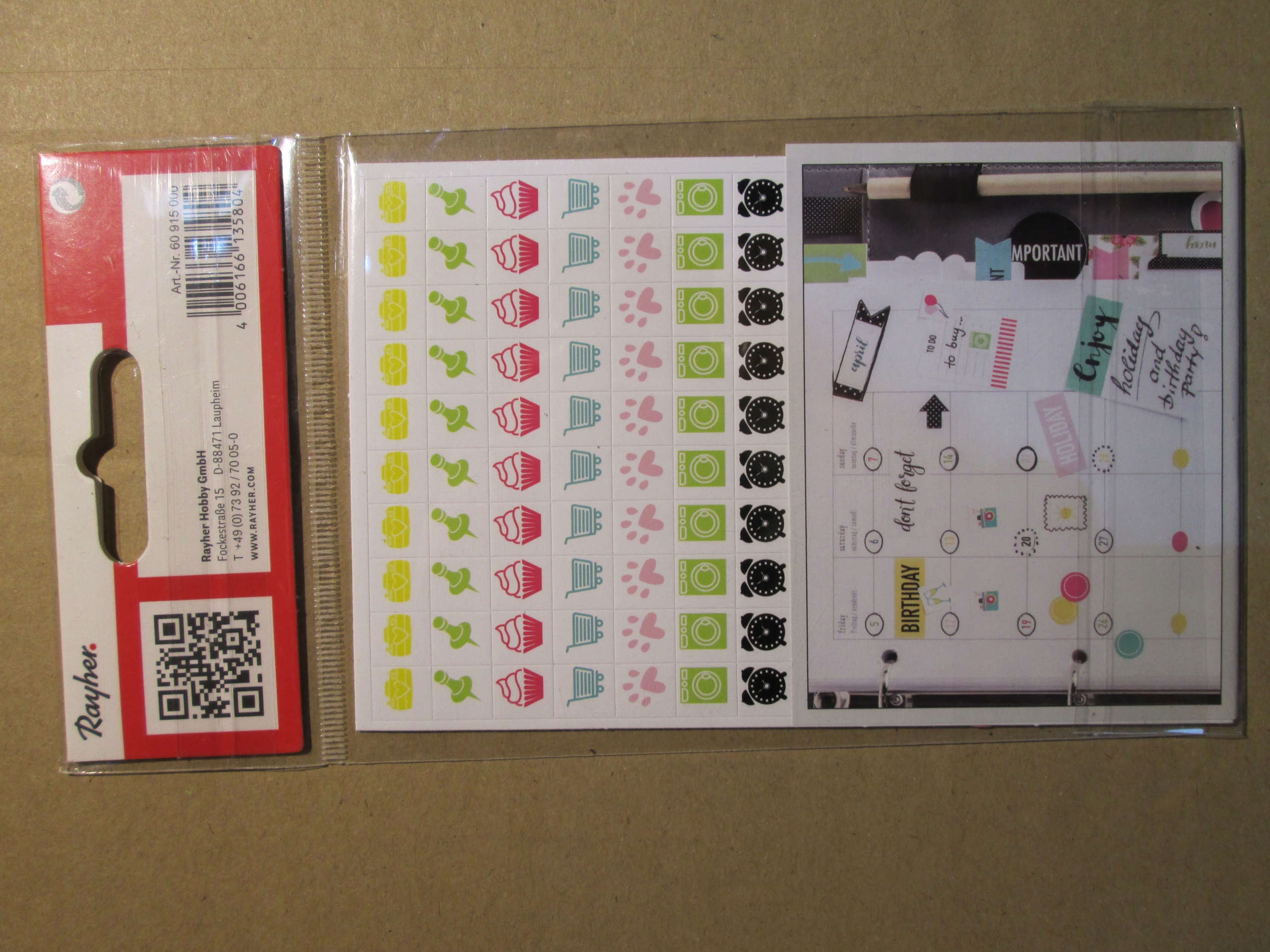 NAKLEJKI RAYHER - MY PLANNER WESOŁE SŁOWA I IKONY Producent inny