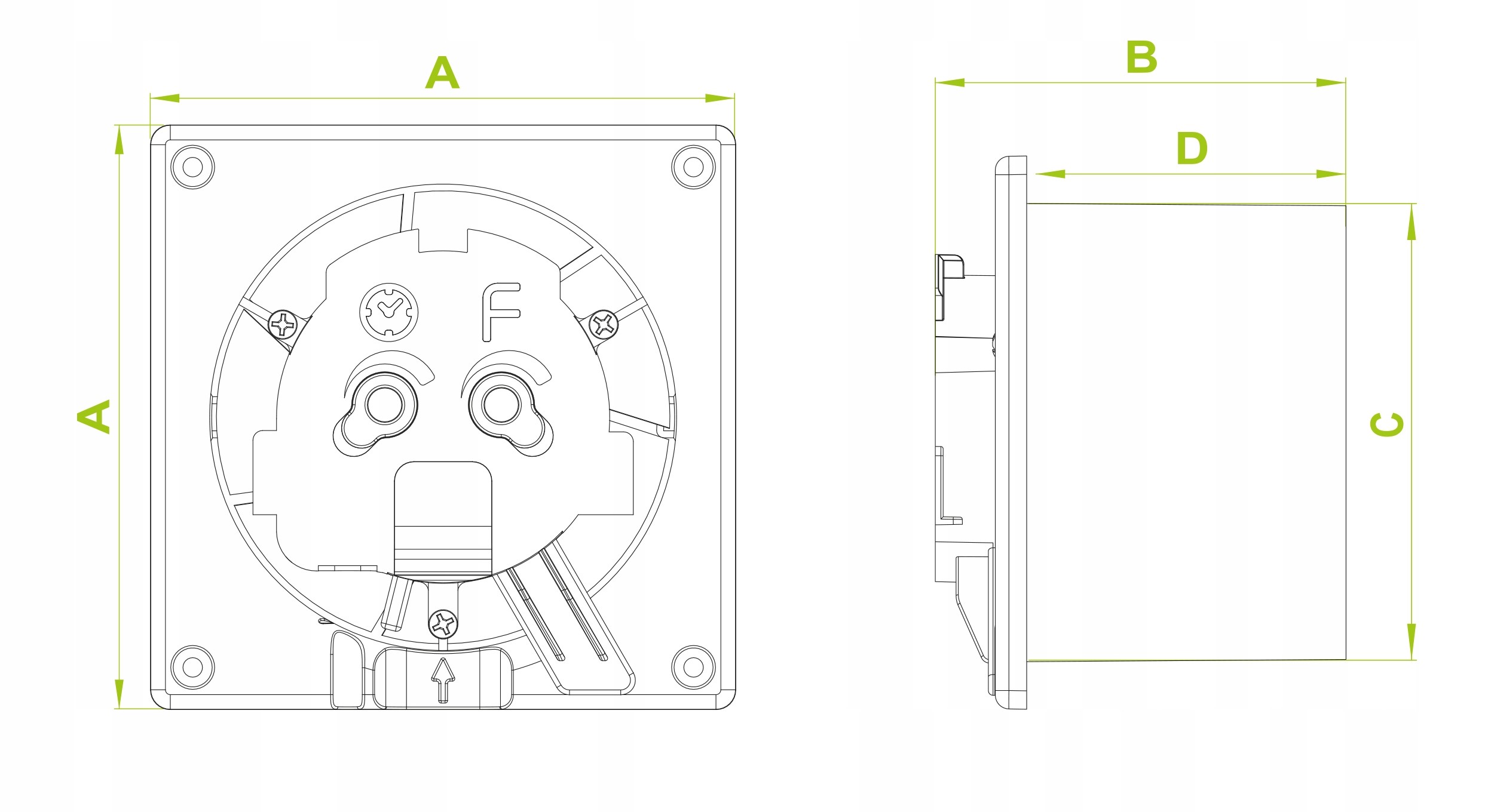 Wentylator łazienkowy AIRROXY Standard 125 biały Średnica 125 mm