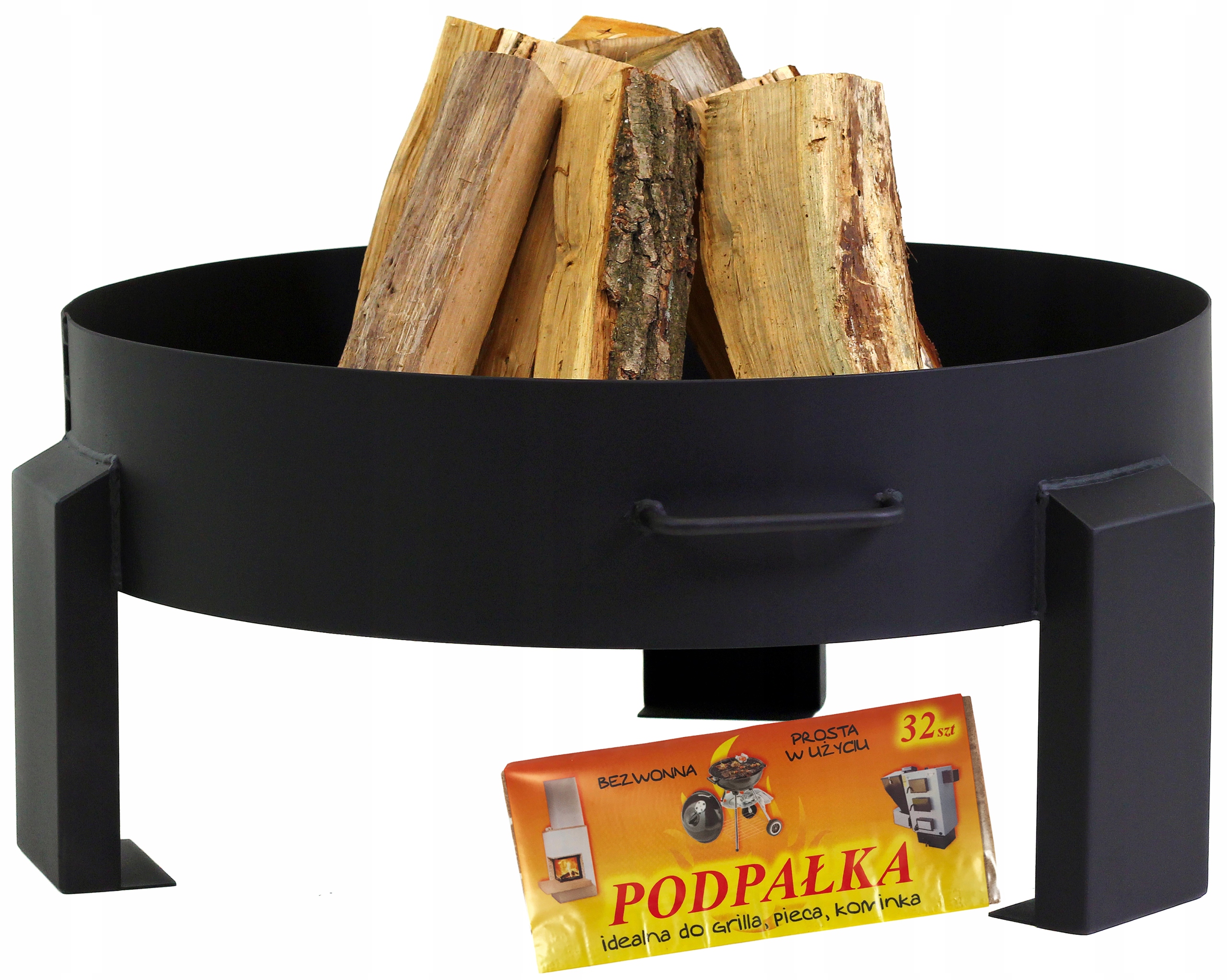 Palenisko ogrodowe stalowe ognisko 60 cm głębokie grill stal 2 mm ogród Pol