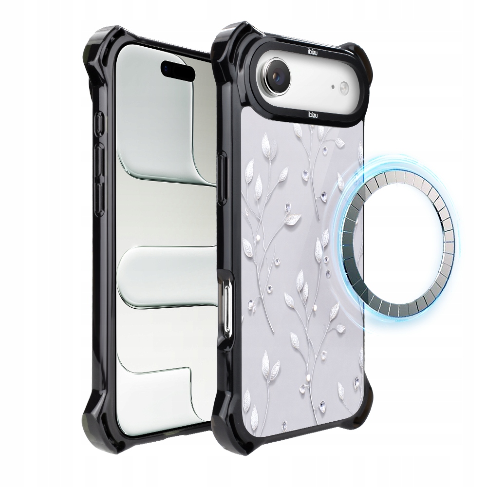 Pouzdro pro iPhone Air Ibizu DropGuard Ultra s MagSafe, Ledové květy