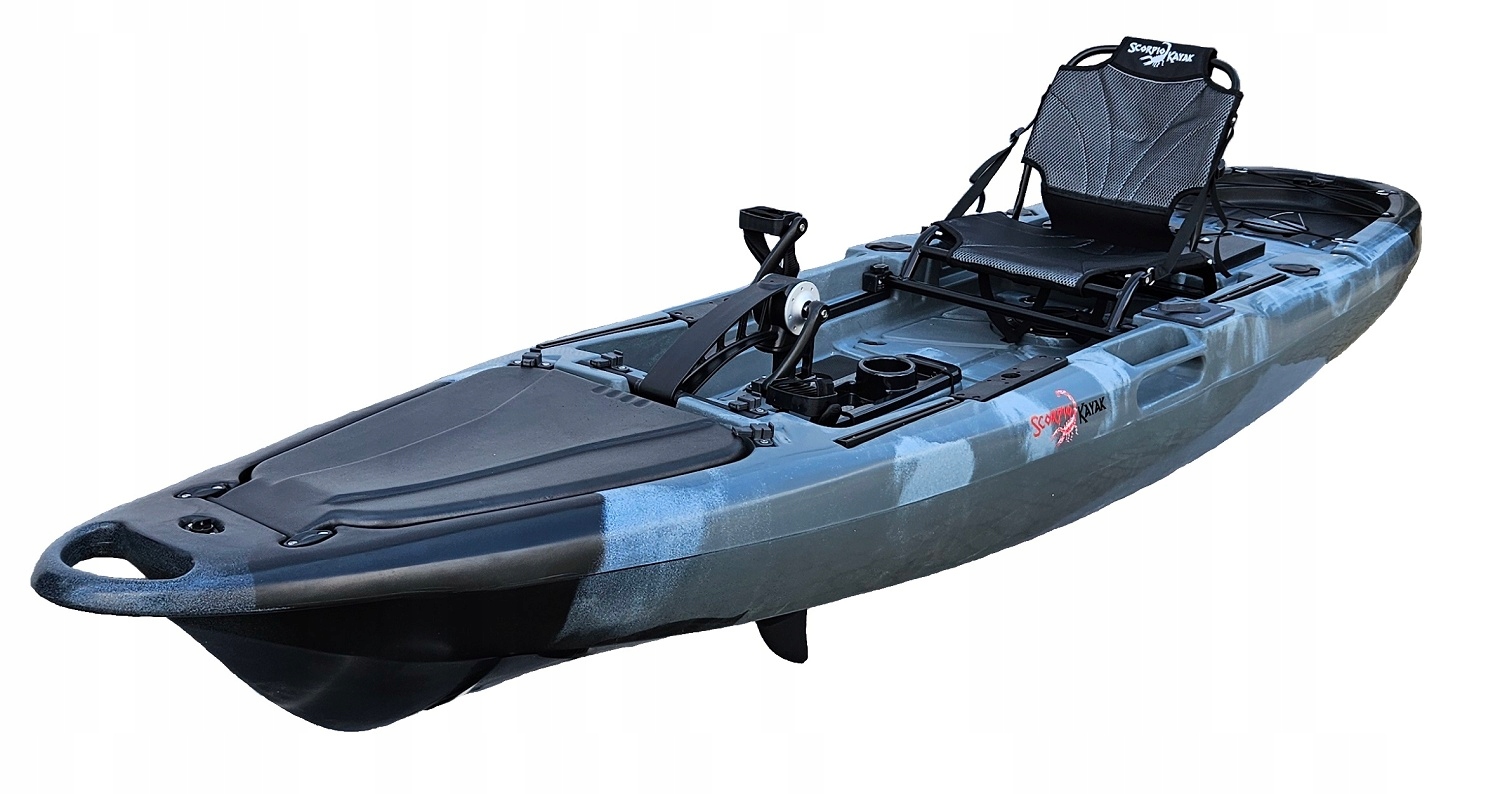 Stabilny Kajak Wędkarski Pedal Fish 12 Pro Z Napędem Nożnym