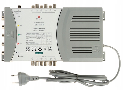 MULTISWITCH TMS-5/12S 5 WEJŚĆ / 12 WYJŚĆ TRIAX EAN (GTIN) 5702663186033