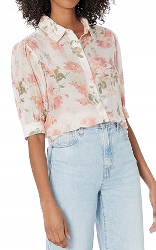 Guess Dámská Košile S Květinovým Límečkem A Hedvábím