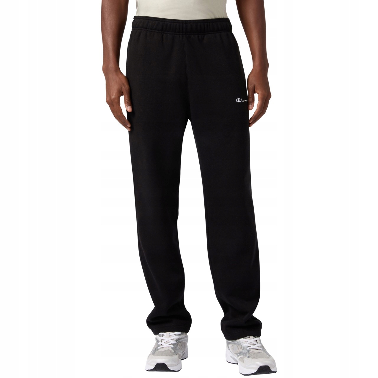Pánské kalhoty Champion Straight Hem Pants černé 221801 KK001