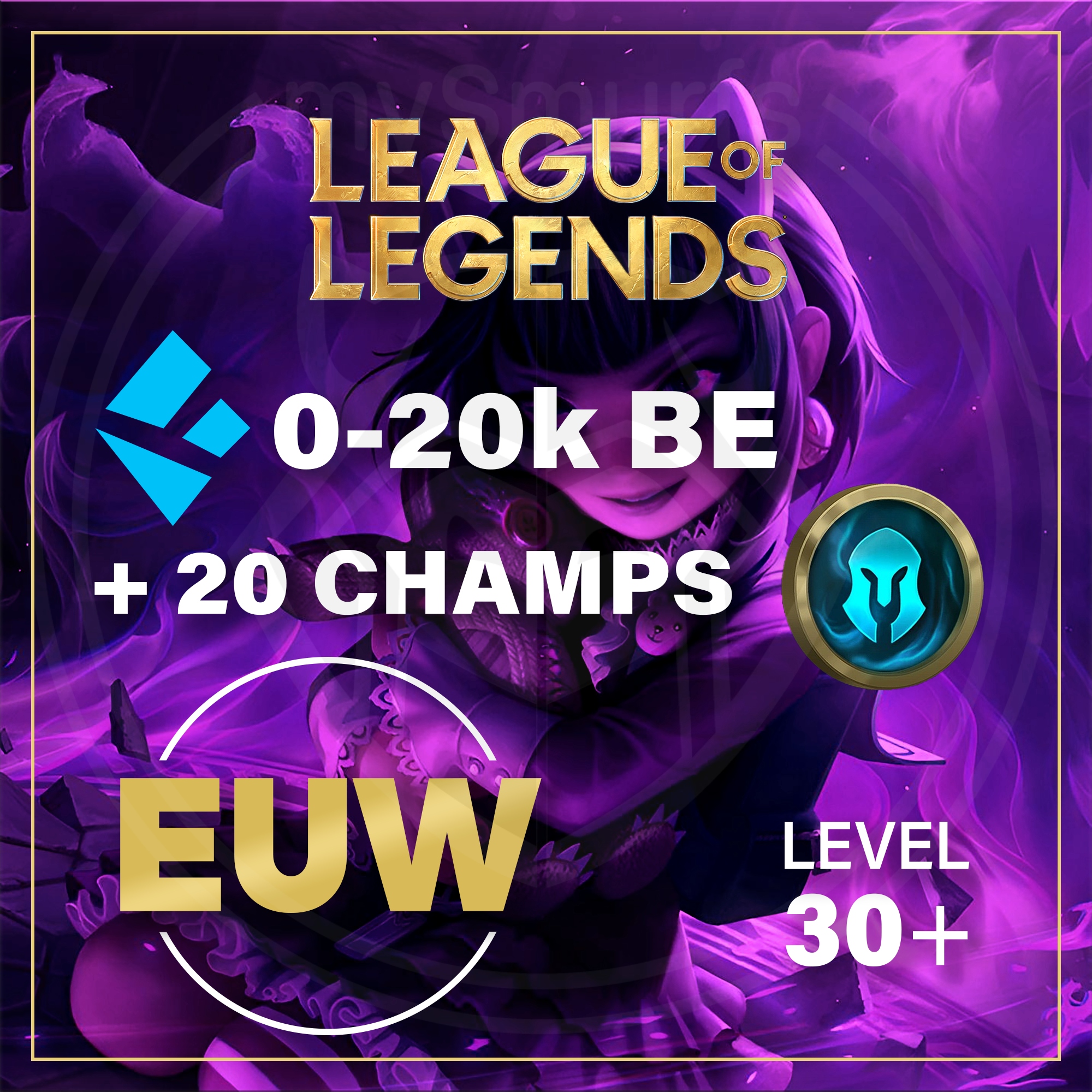 KONTO LEAGUE OF LEGENDS SMURF LOL EUW 30+ LVL UNRANKED 20+ BOHARERÓW SAFE