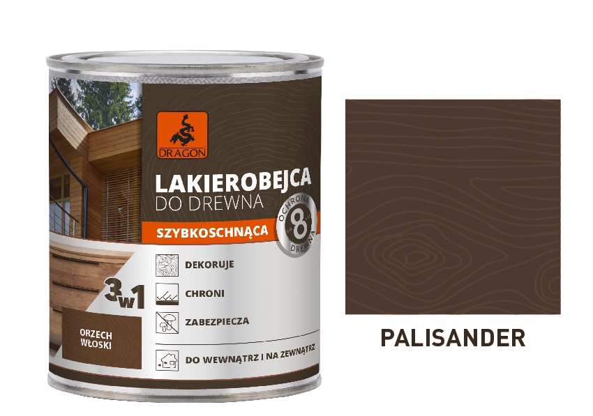 

Lakierobejca 3w1 do drewna Dragon 700 ml Palisande
