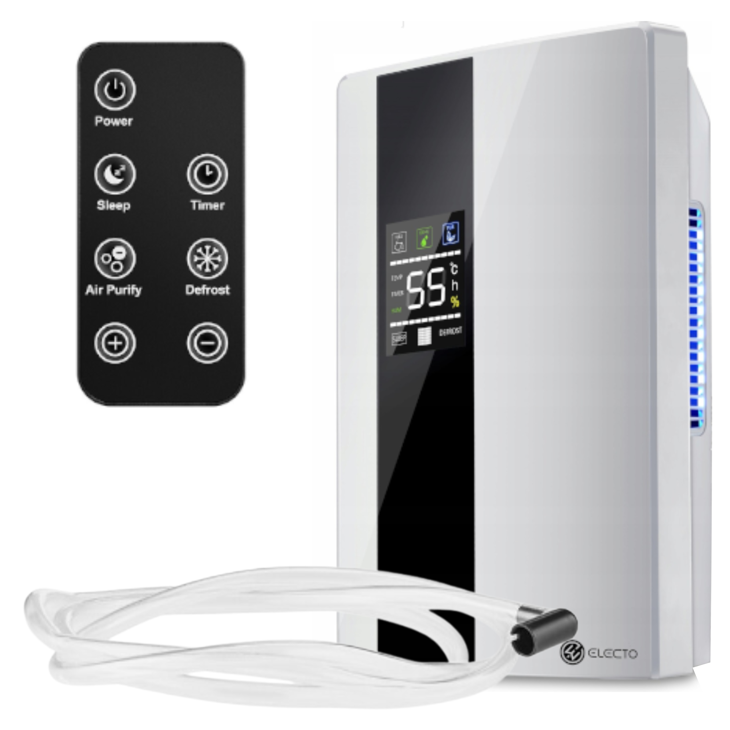 Kraft&dele Odvlhčovač Vzduchu 65W 2000ML 270ML/24H Dálkové Ovládání KD11747