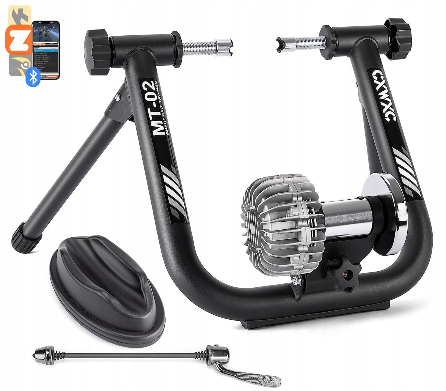 Trenażer rolkowy rowerowy Bluetooth Zwift Fluid 26 - 29 cali