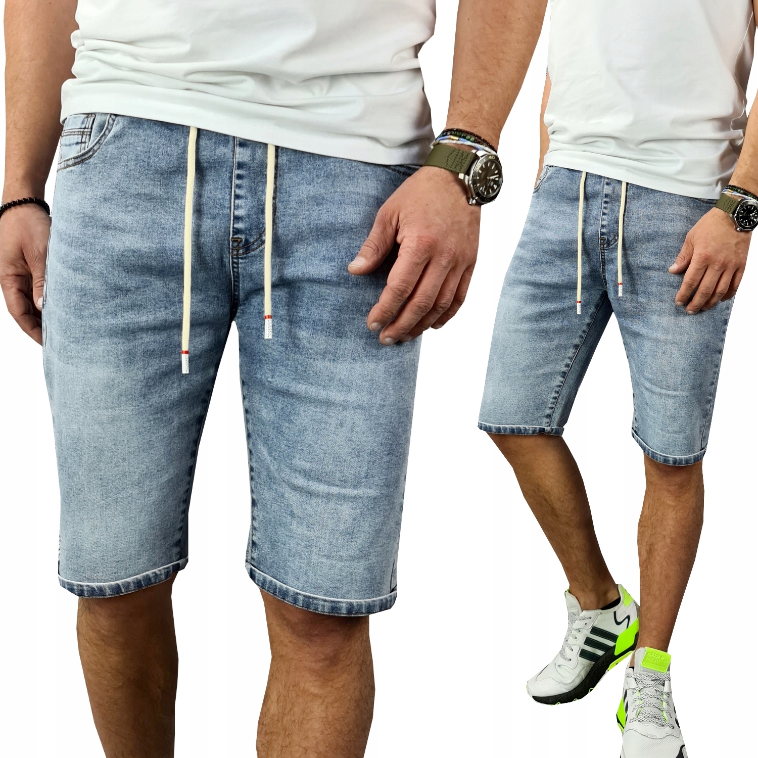 

Spodenki Jeans Modne Gumka Kieszenie Jakość 33 XXL