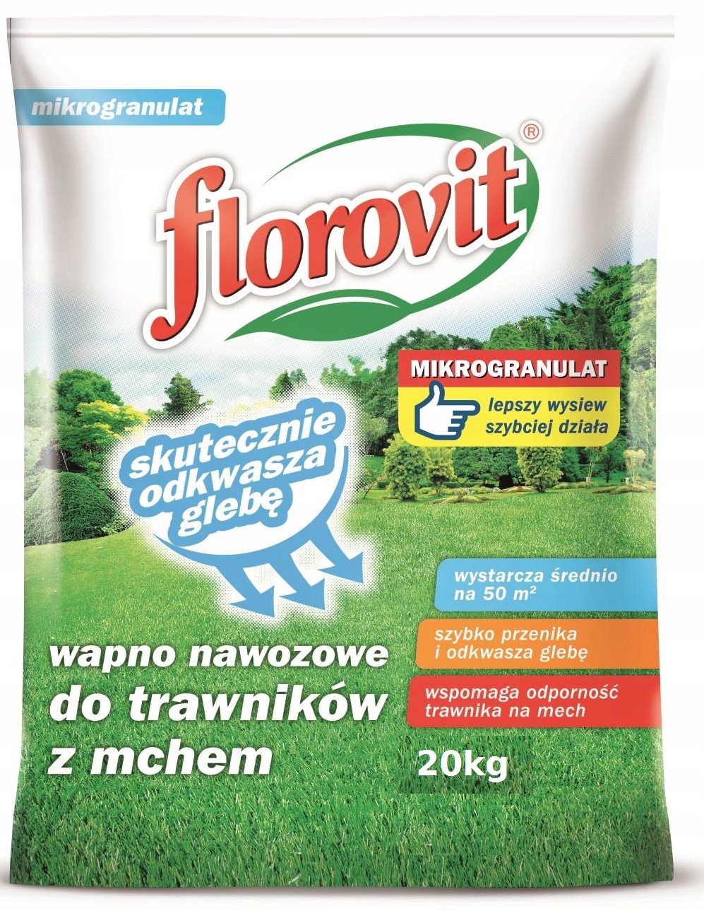 

Florovit nawóz wapno do trawników z mchem 20kg