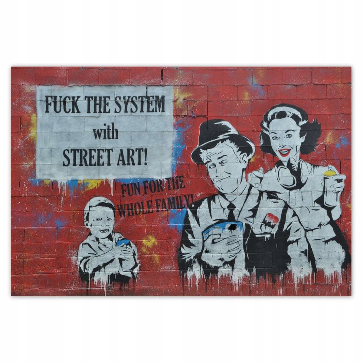 Plakáty 200x135 Fuck the System Grafiti