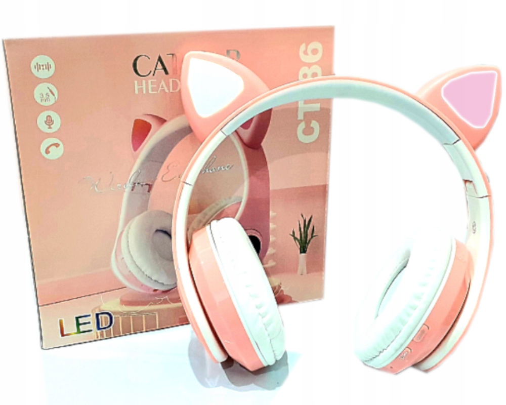 Dárek pod vánoční stromeček pro vnučku, sluchátka, uši, kočka