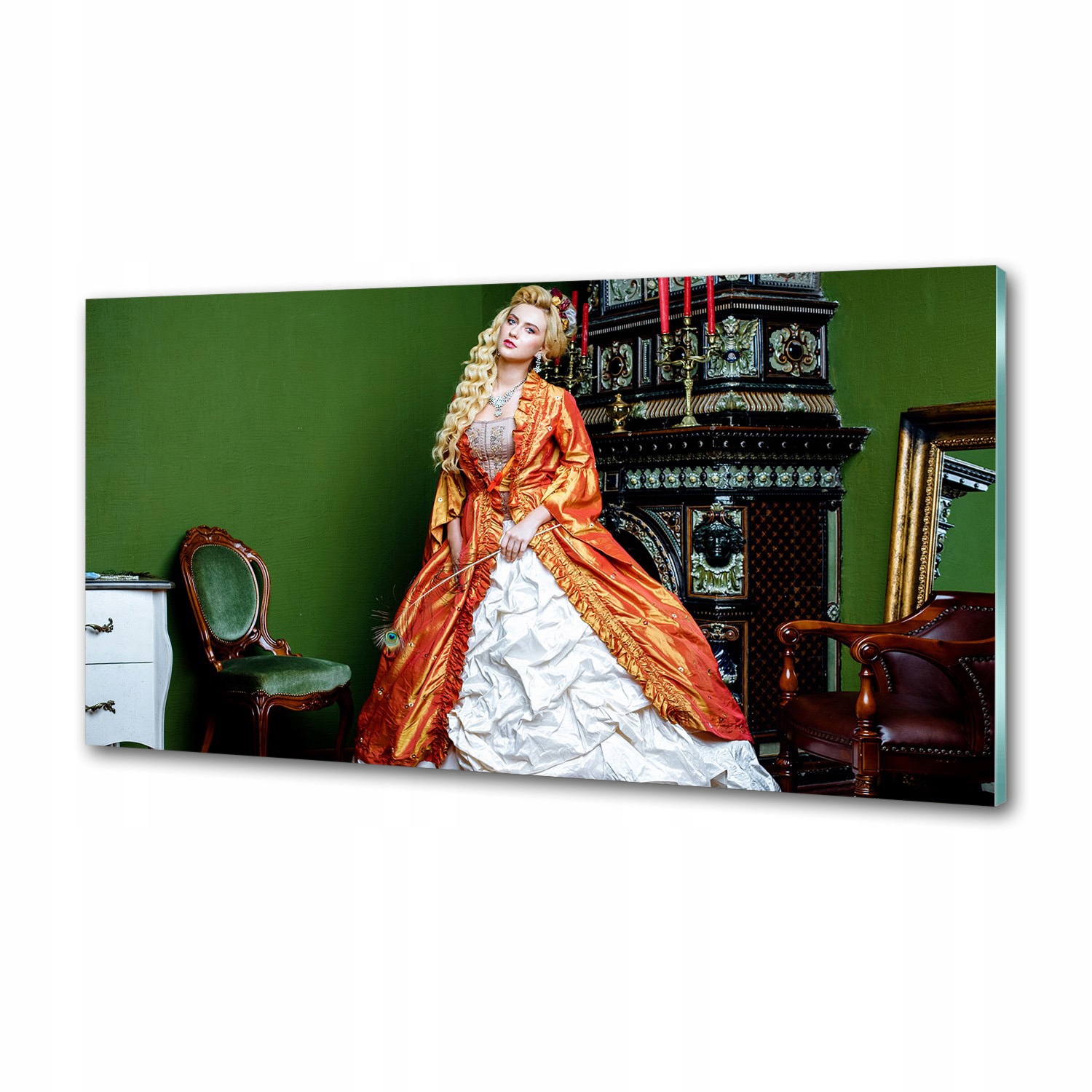 Dekoračný panel zo skla Aristokratka 120 x 60 cm Lepidlo