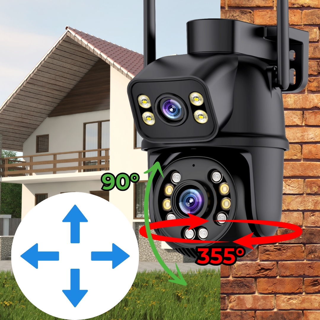 PODWÓJNA KAMERA OBROTOWA WIFI IP UHD AUDIO ZEWNĘTRZNA 6MPX 6MP 4K DETEKCJA Rodzaj wewnętrzna zewnętrzna