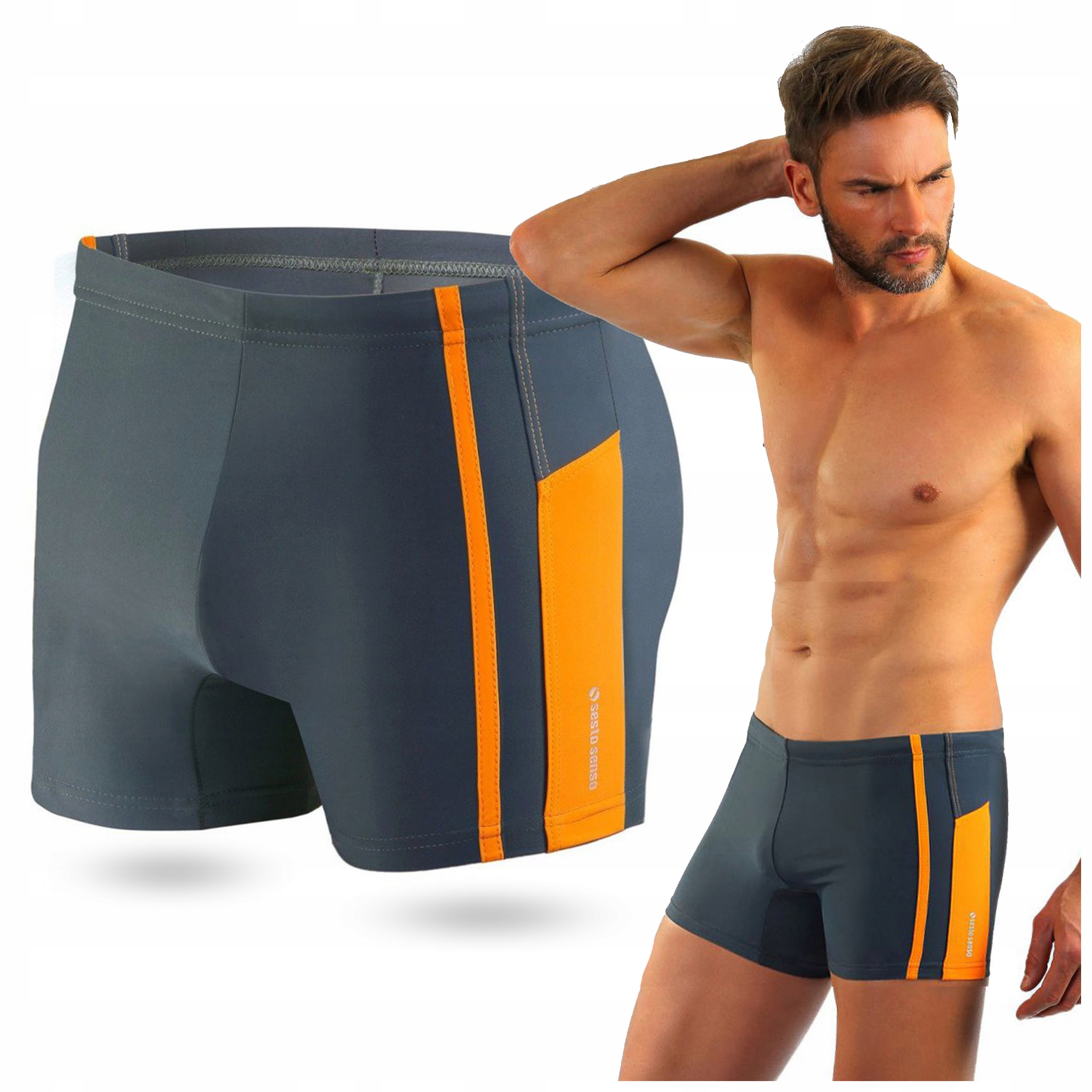 

kąpielówki bokserki Męskie na basen Sesto Senso