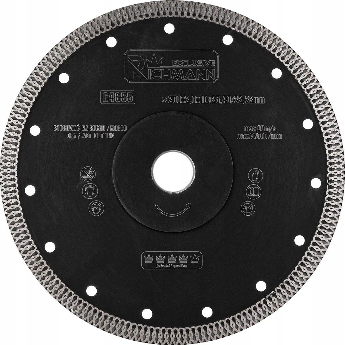 TARCZA DIAM. CIENKA 200x2x25,4/22,23 MM Richmann Exclusive C4855 uniwersaln