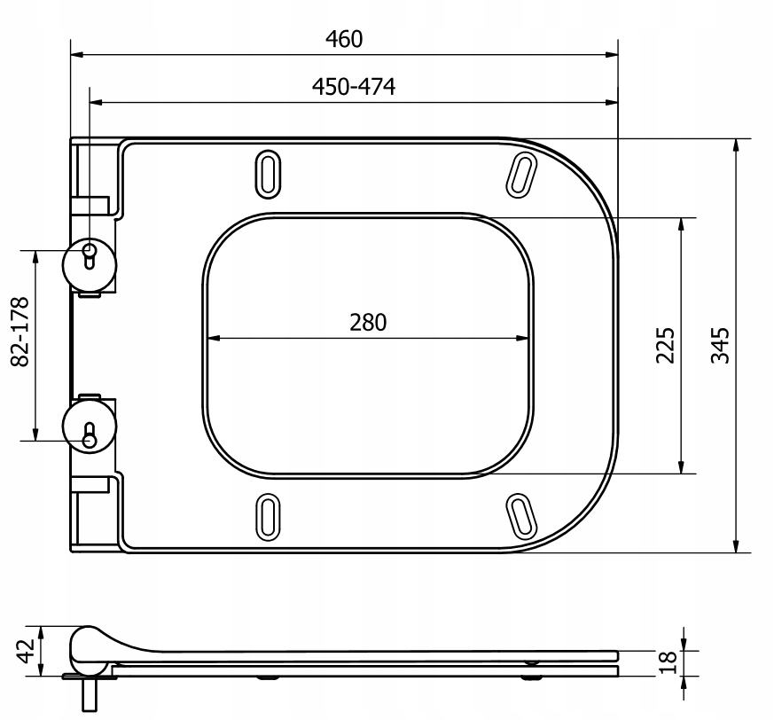 MEXEN DESKA DUROPLAST SLIM TEO Linia Teo