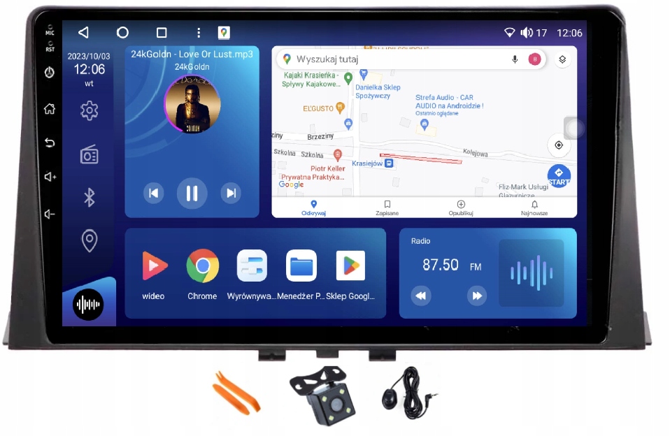 Rádio Android Navigácia Qled Carplay Lte Peugeot Partner 3 Rifter 3 18-23