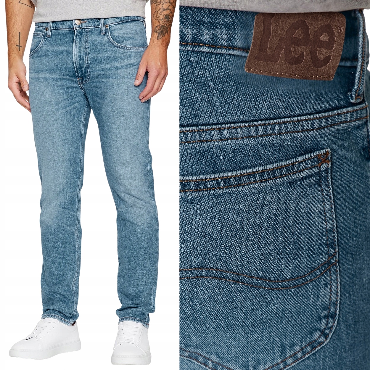 Lee Rider slim Rolling Blue lehce přiléhavé džínové kalhoty W32 L34