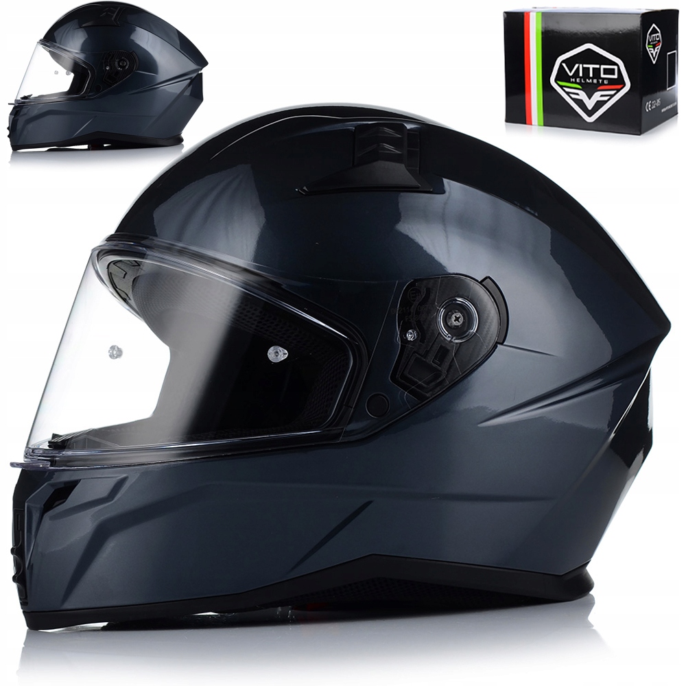Motocyklová Prilba Vito Marelli Metal Grey Integrálny Systém Pinlock