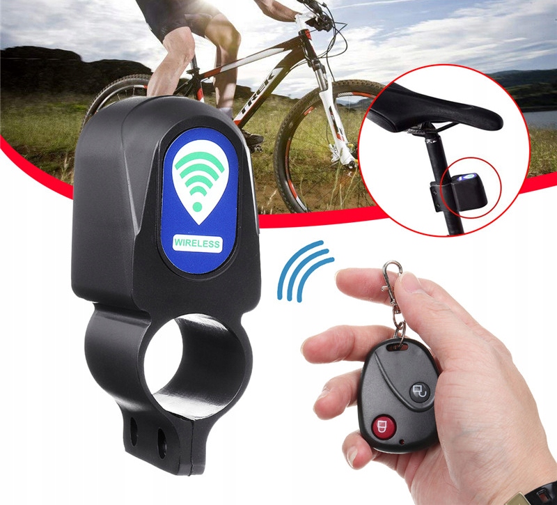 ALARM ROWEROWY + PILOT ZAMEK ZABEZPIECZENIE 110dB Stan opakowania oryginalne