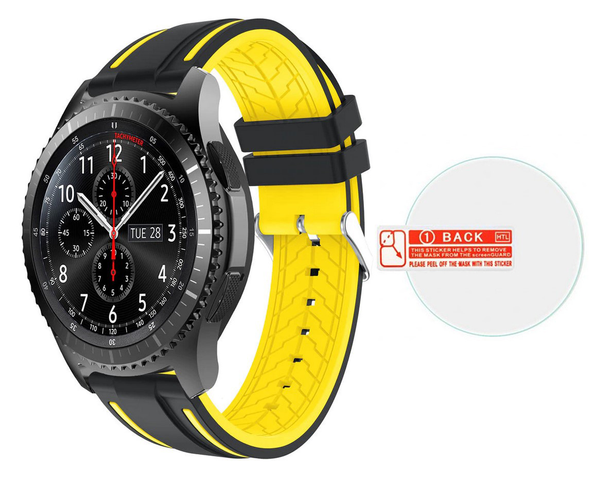 

Żółty Pasek Samsung Galaxy Watch 46MM +szkło 9H
