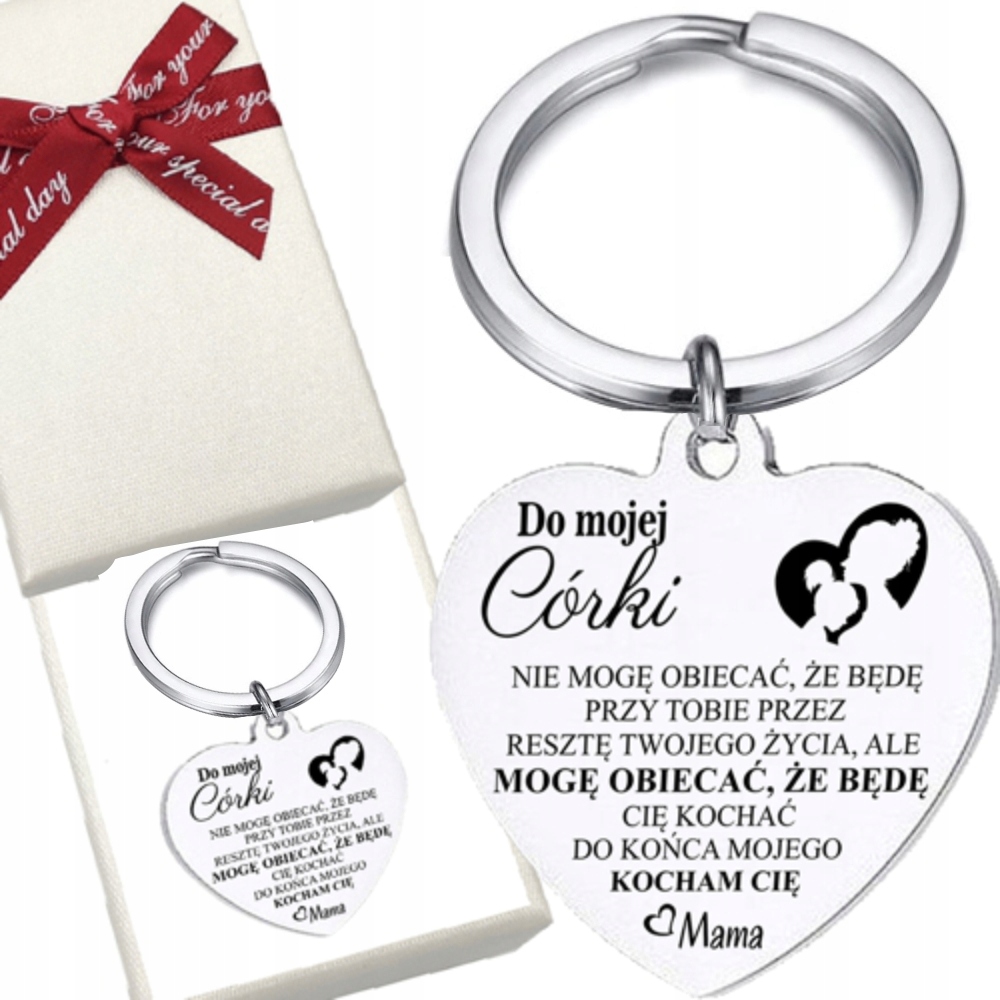 

Dla Córki Breloczek Serce Z Dedykacją