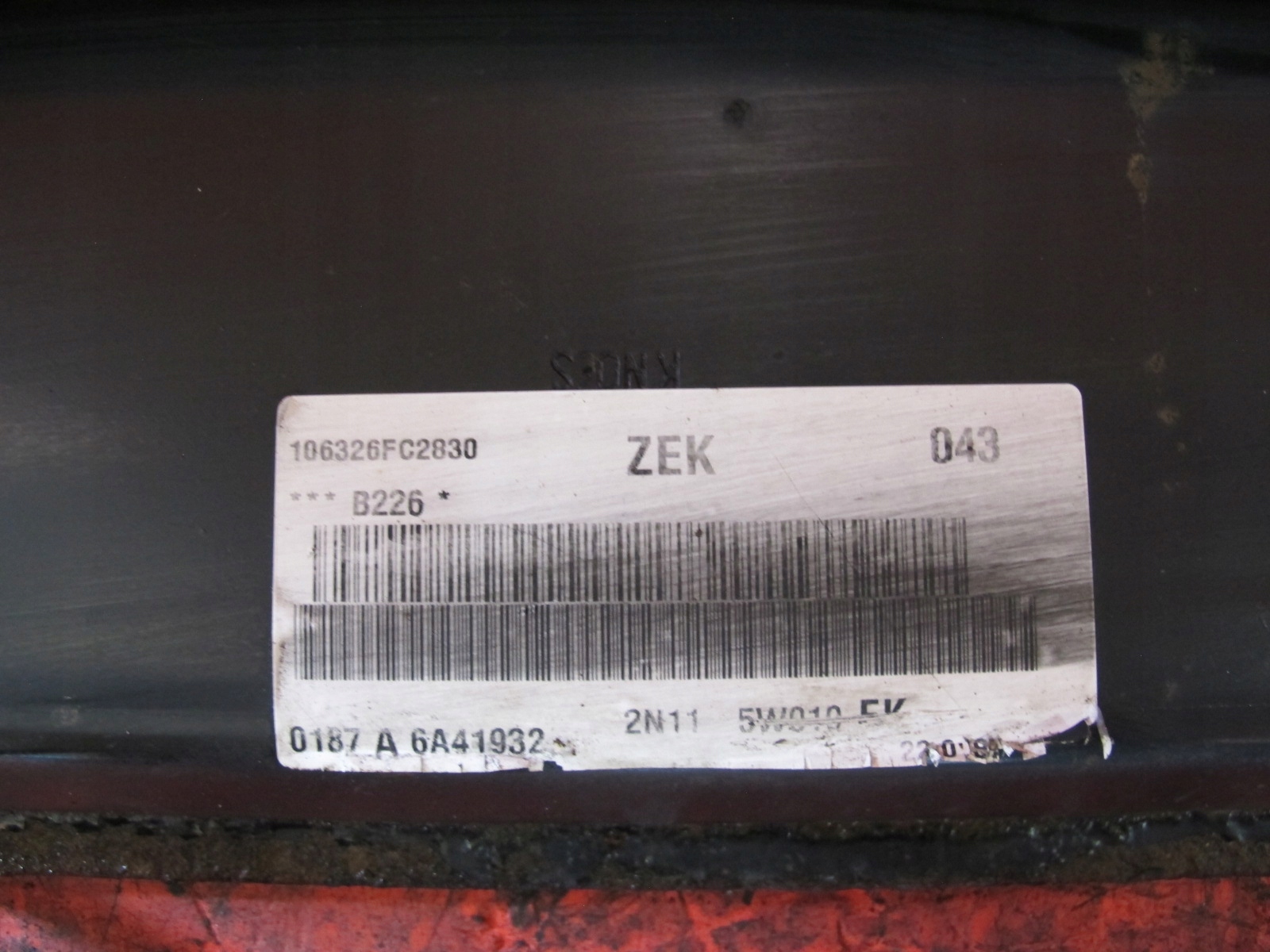 FORD FUSION JU 02- axle beam subframe axle beam TRAWERS front