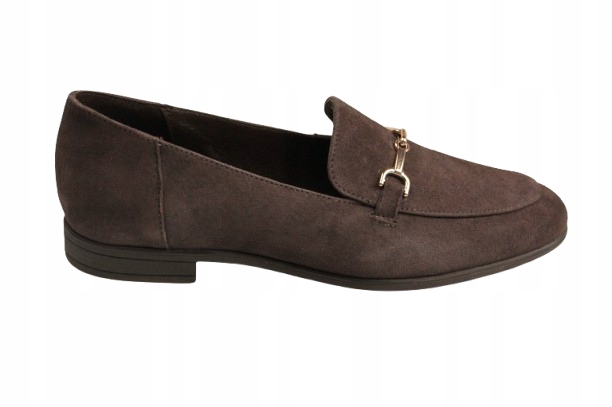 Polobotky Mokasíny Ryłko Y2S12_3FVF vel. 39 Hnědý semiš s ozdobou Kůže