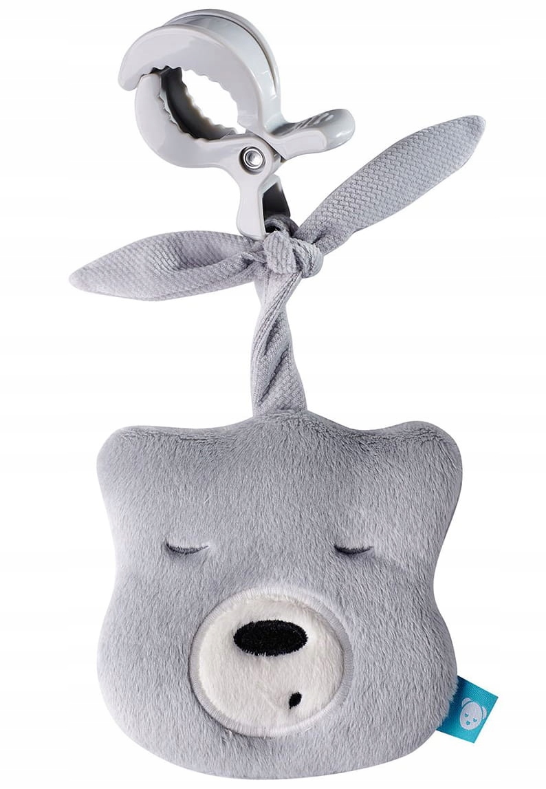 Szumisie Szumiący Miś Mini. Zawieszka do wózka - Szary