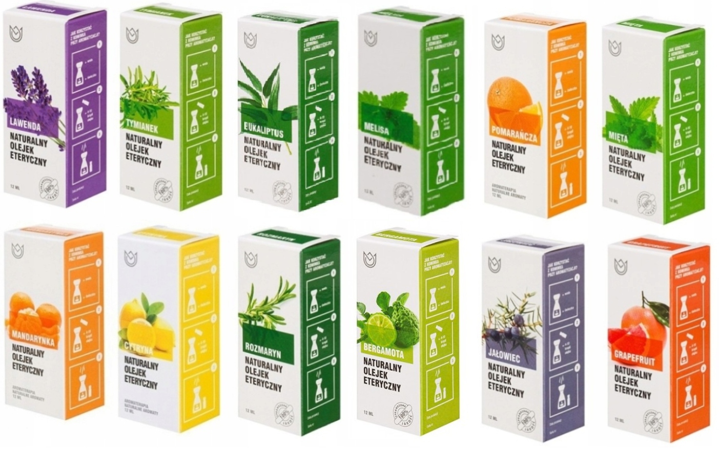 

Zestaw 12 rewelacyjnych olejków eterycznych 100%