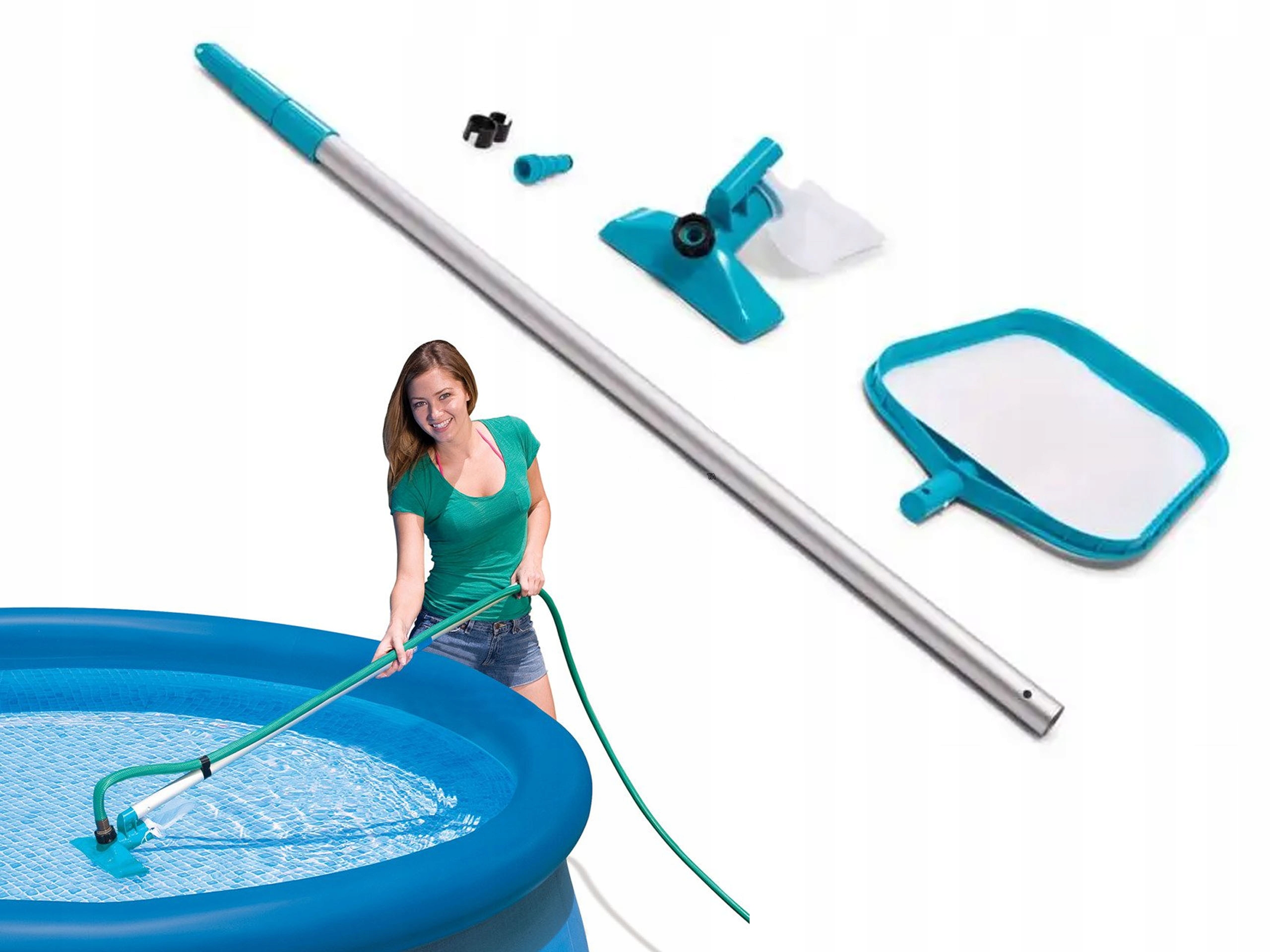 ODKURZACZ DO CZYSZCZENIA SIATKA ZESTAW CZYSZCZĄCY DO BASENU INTEX BESTWAY