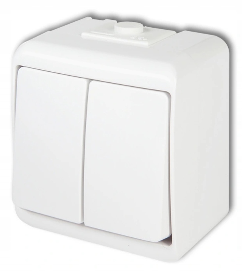 Łącznik podwójny natynkowy IP44 WHE-2 Karlik