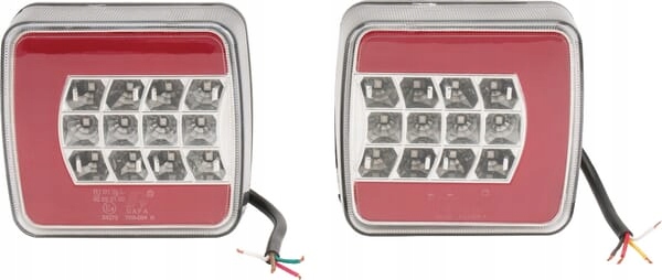 Led kombinovaná zadní lampa, obdélníková, 12/24V 98.8x106.5x35.0 mm gopart