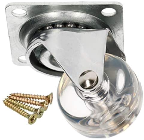 KÓŁKO OBROTOWE MEBLOWE PRZEŹROCZYSTE FI 35