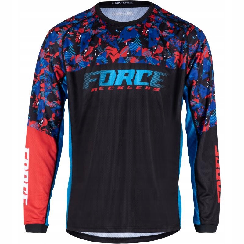 Force Jersey Reckless czarno-czerwono-niebie. 2XL