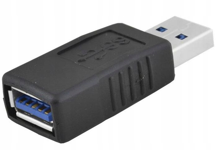 Adapter przejście wtyk USB 3.0 - gniazdo proste
