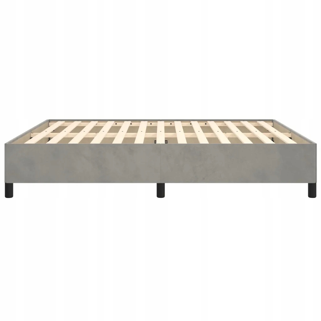 ŁÓZKO TAPICEROWANE JASNOSZARE RAMA 160X200 Regulacja bez regulacji