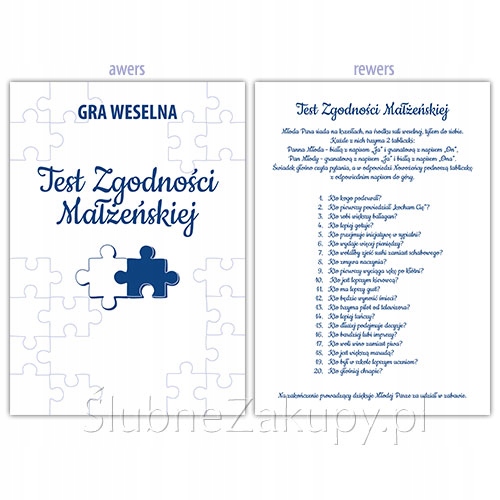 

Gra Weselna Test Zgodności Małżeńskiej
