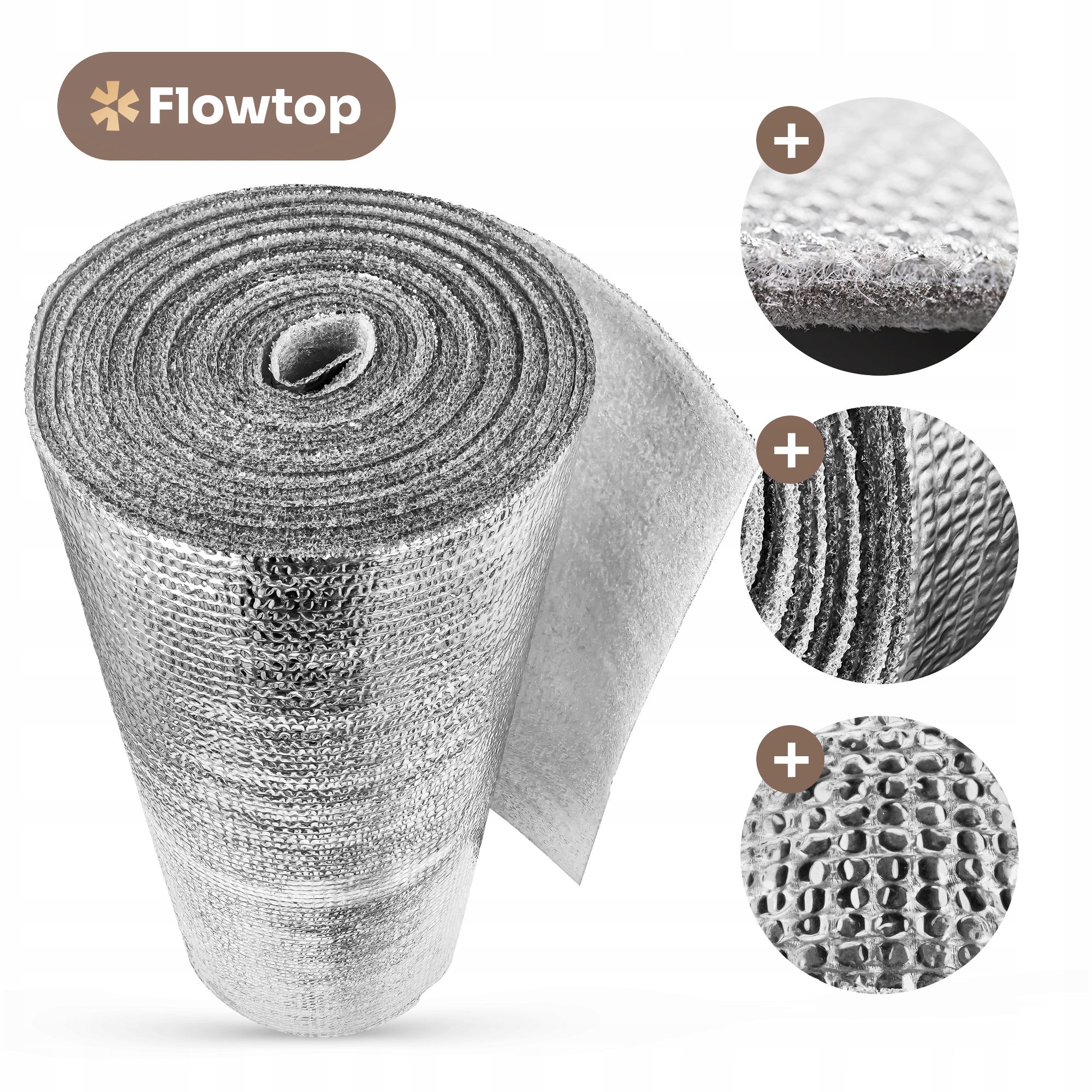 EKRAN ZAGRZEJNIKOWY ODBIJAJĄCY CIEPŁO MATA ALUMINIOWA PIANKA IZOLACYJNA 5m Marka inna