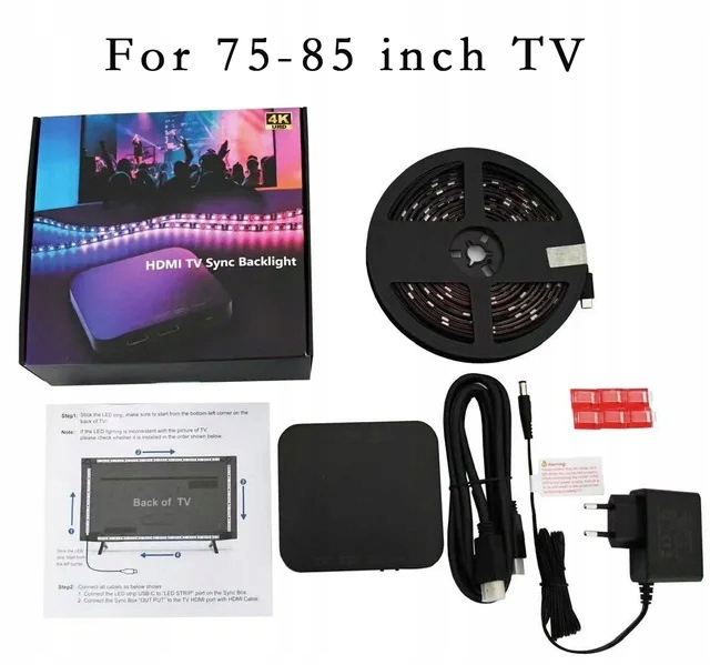ProRock Led pásik pre televízor Hdmi 2.0 (bez aplikácie Smart Life) 75-85"