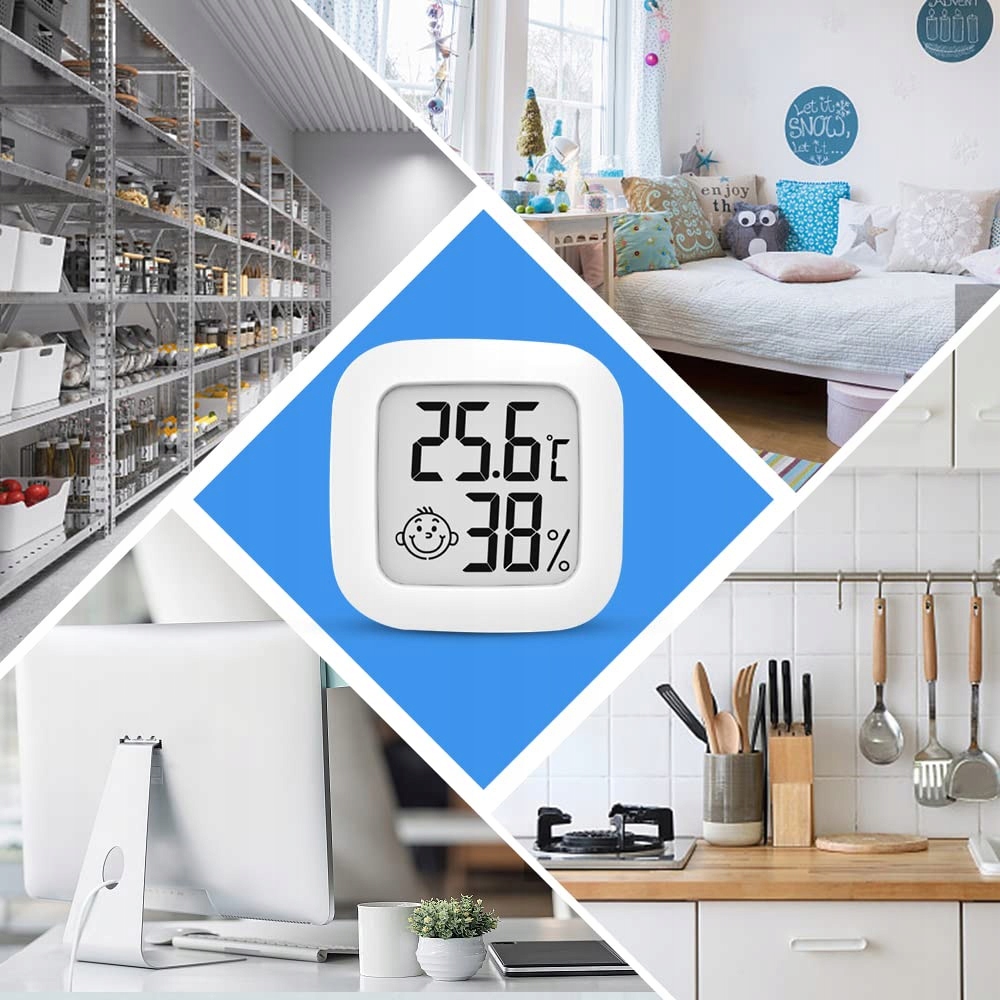 CYFROWY TERMOMETR HIGROMETR POKOJOWA STACJA POGODY POGODOWA Z WYŚWIETLACZEM Model WYŚWIETLACZ LCD SONDA POGODOWA CZUJNIK