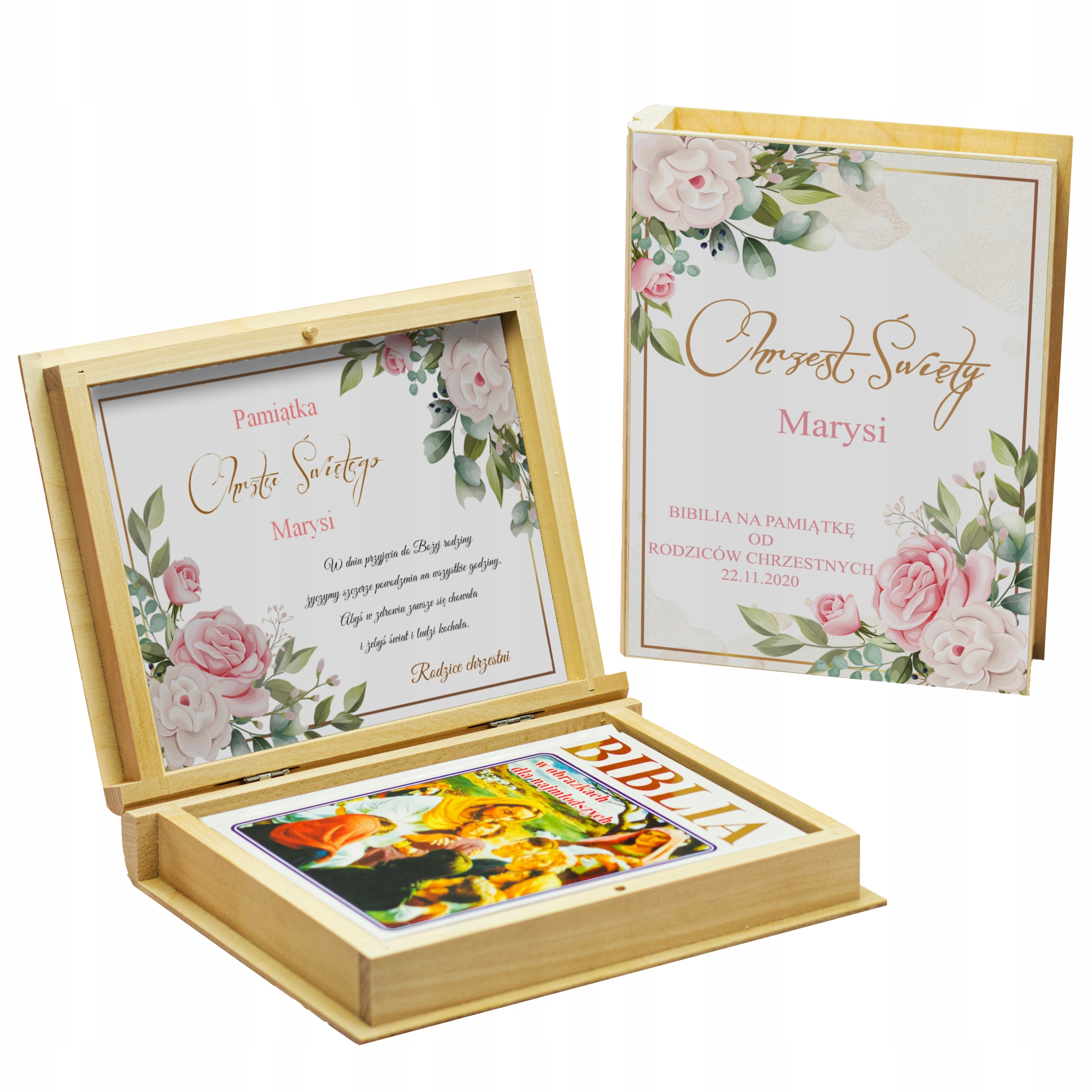 

Biblia Pismo Święte Komunia Chrzest Pudełko Grawer