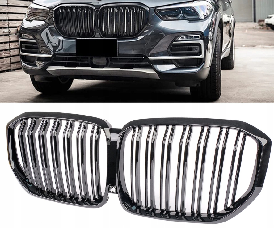 Predná Mriežka Nárazníka Gril Nárazníka Pre Bmw X5 G05 2018-2023 Predlift Čierny Lesk