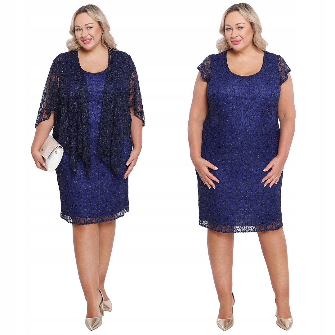 Šaty z modré krajky 52