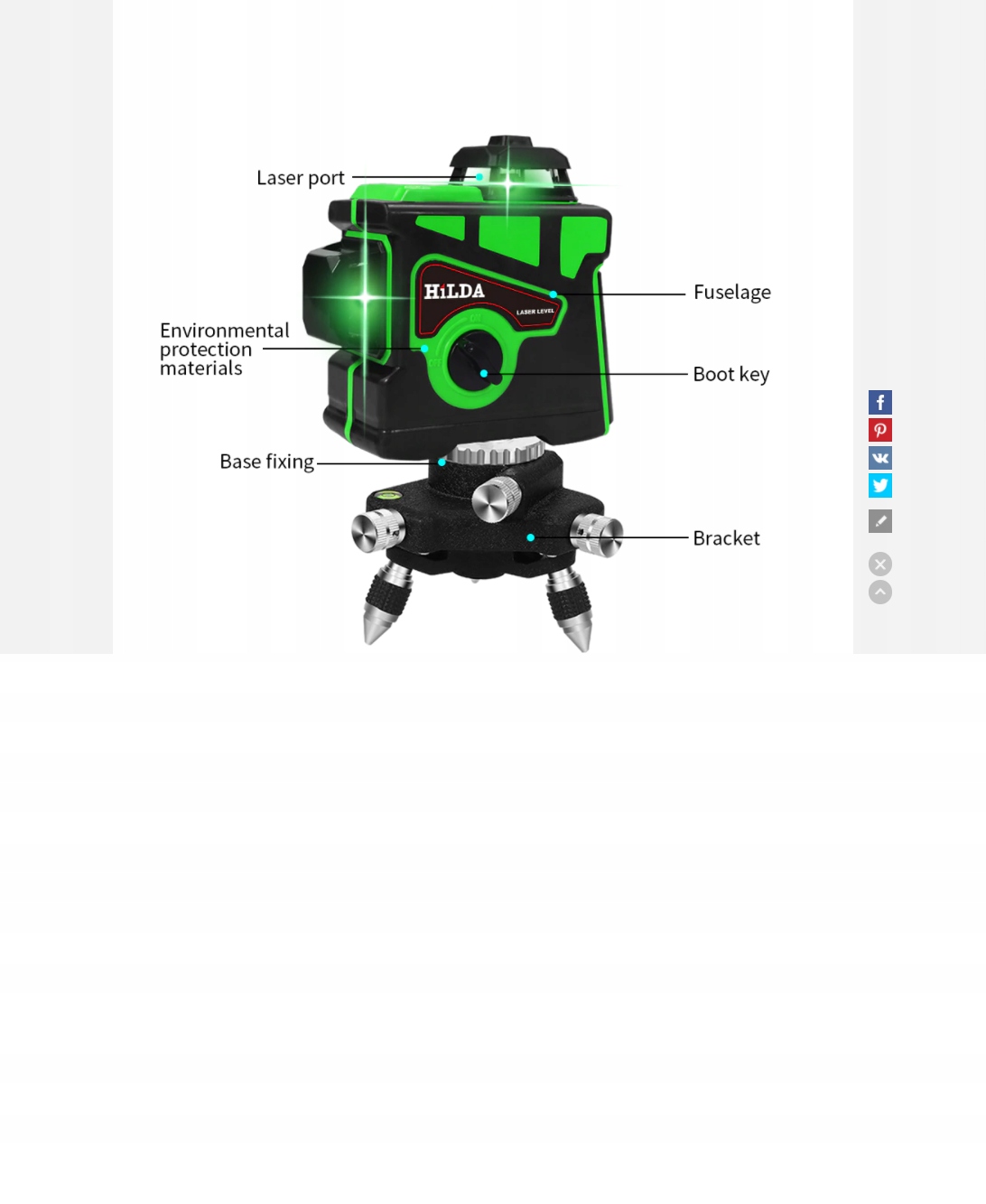 poziomica laserowa 360 laser krzyzowy hilda 3d Marka Hilda