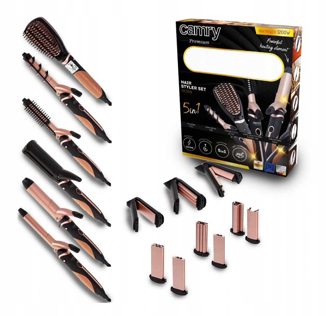 Žehlička Na Vlasy Kulma Sušička Sada Na Vlasy 5V1